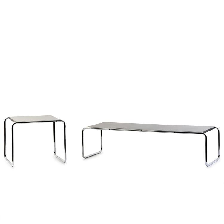 Hauptbild zu Objekt, Set of two sofa tables 'B-9' - 'Laccio', 1925/26, Marcel Breuer, Knoll International, New York oder Thonet, Frankenberg Gavina, 152B 373