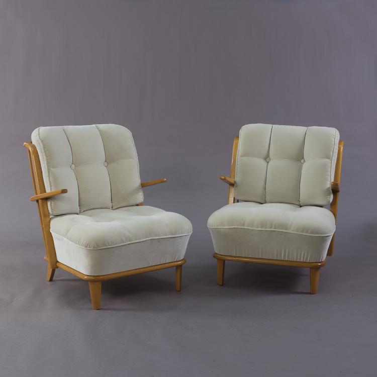 Bild 1 zu Objekt, Zwei Armlehnsessel, 1940er Jahre, Schweden, 152B 394