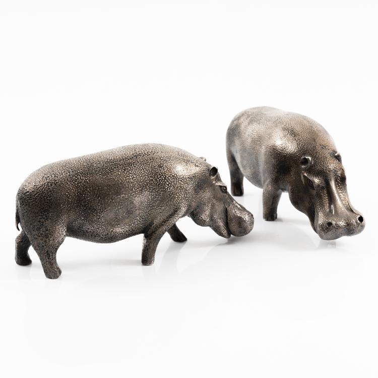 Bild 2 zu Objekt, Set of two hippos, 1970s, Almazan, Spanien, 152B 490