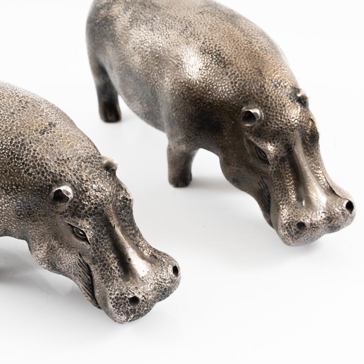 Bild 4 zu Objekt, Set of two hippos, 1970s, Almazan, Spanien, 152B 490