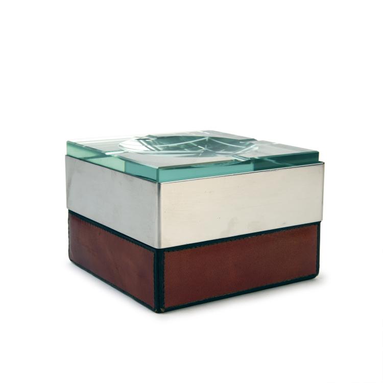 Hauptbild zu Objekt, Zigarettendose mit Aschenbecher, um 1970, Fontana Arte, Mailand (zugeschrieben), 152A 98