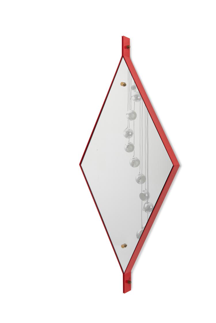 Hauptbild zu Objekt, Wandspiegel 'Raute', um 1965, Italien, 152A 188