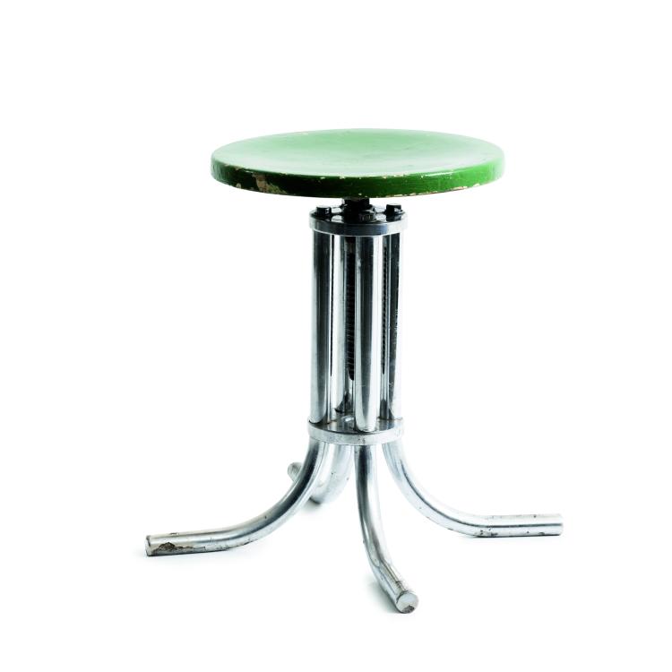 Hauptbild zu Objekt, Hocker 'B 195', um 1935, Marcel Breuer, Thonet, Frankenberg, 152B 386