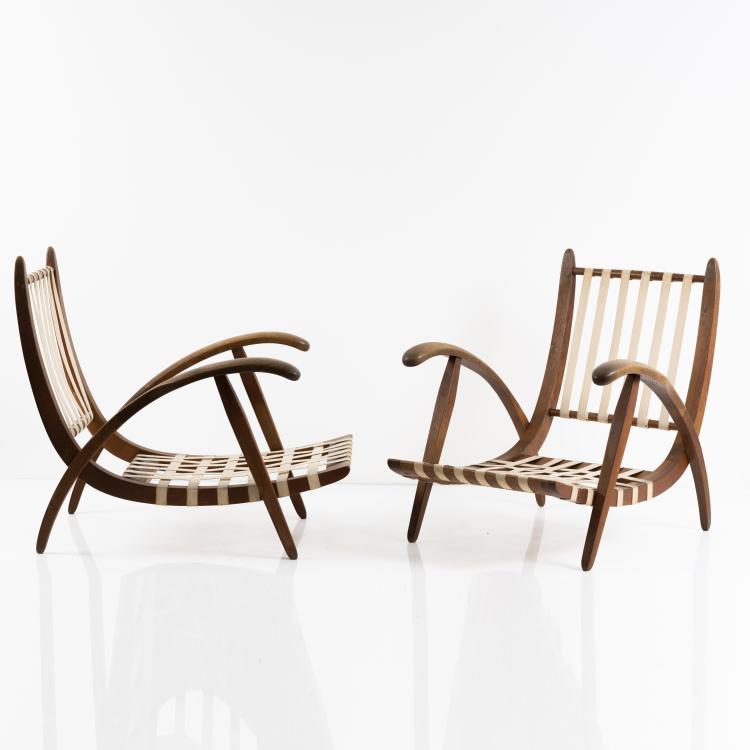 Bild 1 zu Objekt, Set of two lounge chairs, 1950s, Tschechien, 152B 448