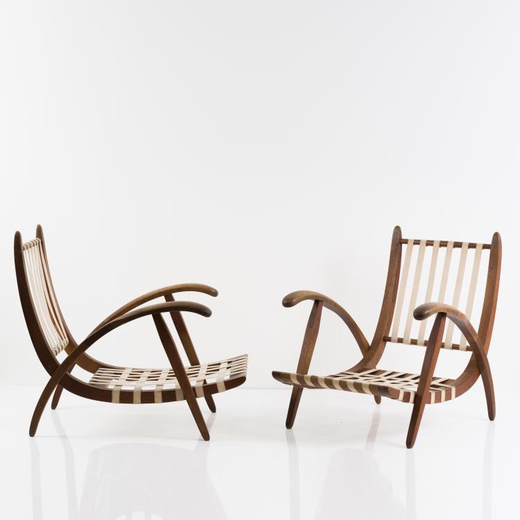 Bild 2 zu Objekt, Set of two lounge chairs, 1950s, Tschechien, 152B 448