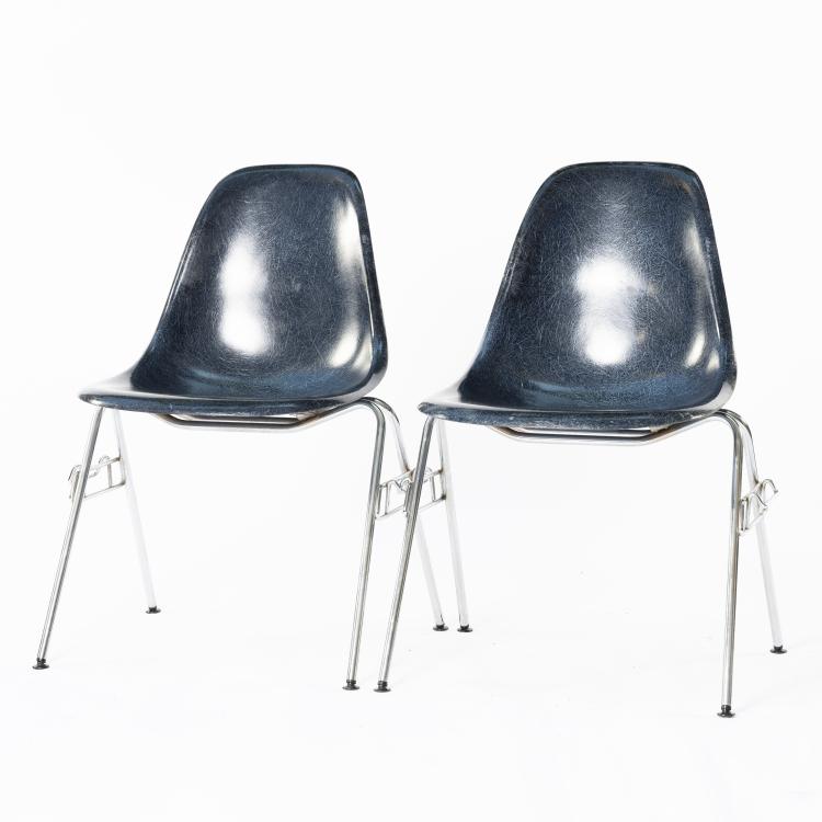 Bild 7 zu Objekt, Set of four chairs 'Plastic Side Chair DSS', 1955, Charles Eames,Ray Eames, Vitra, Weil am Rhein, 152B 439