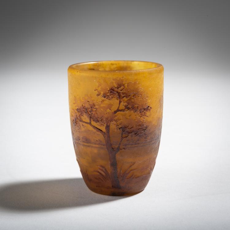 Bild 1 zu Objekt, Miniatur-Vase 'Paysage', um 1910, Daum Fr&egrave;res, Nancy, 153B 144