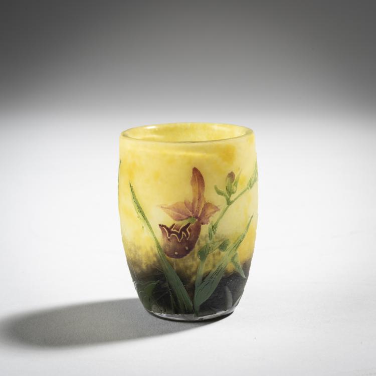 Bild 1 zu Objekt, Miniatur-Vase 'Orchis, toile d'araign&eacute;e', um 1910, Henri Berg&eacute;, Daum Fr&egrave;res, Nancy, 153B 145