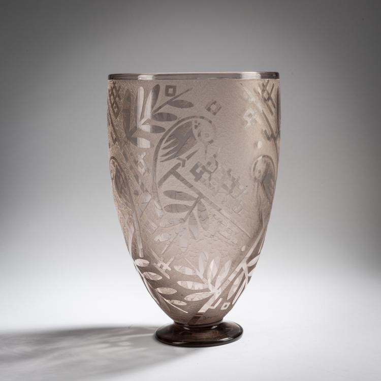 Bild 1 zu Objekt, Vase 'Oiseaux grandes', 1928, Daum Fr&egrave;res, Nancy, 153B 189