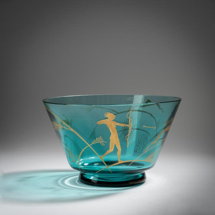 Hauptbild zu Objekt, Schale 'La Chasse', um 1925, Daum Fr&egrave;res, Nancy, 153B 185