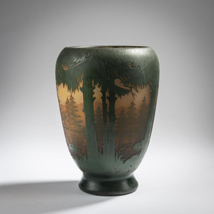 Bild 1 zu Objekt, Vase 'Sapins des Vosges', 1913, Daum Fr&egrave;res, Nancy, 153B 173