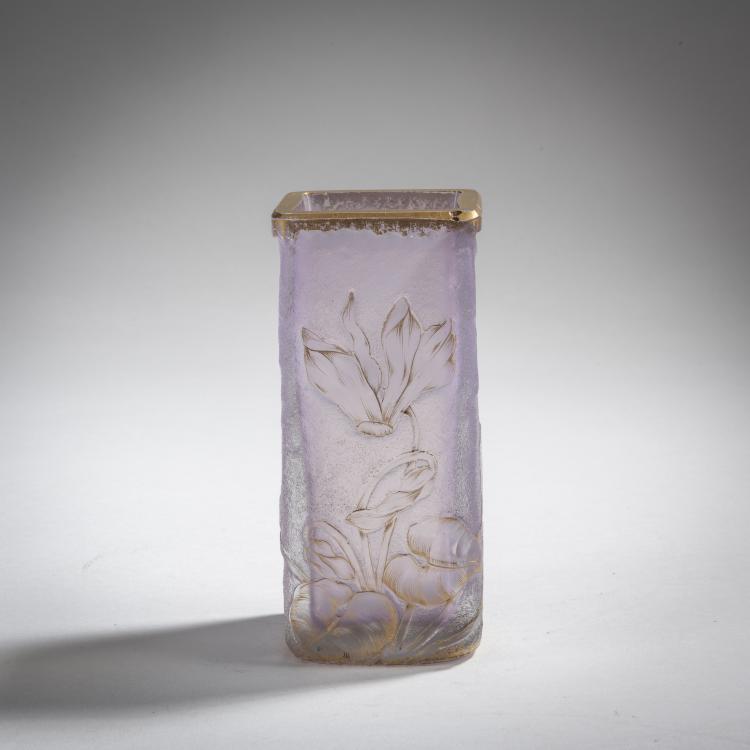 Hauptbild zu Objekt, Vase 'Cyclamens', um 1895, Daum Fr&egrave;res, Nancy, 153B 94