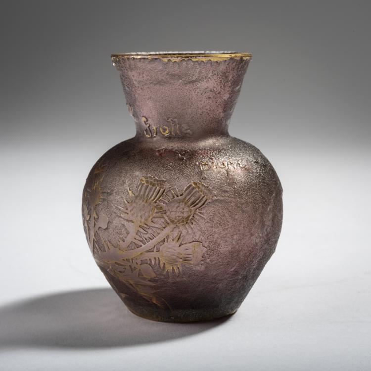 Hauptbild zu Objekt, Small vase 'Qui s'y frotte s'y pique', 1895-98, Daum Fr&egrave;res, Nancy, 153B 91