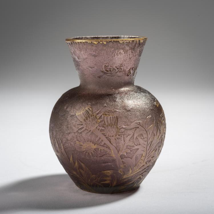 Bild 1 zu Objekt, Small vase 'Qui s'y frotte s'y pique', 1895-98, Daum Fr&egrave;res, Nancy, 153B 91