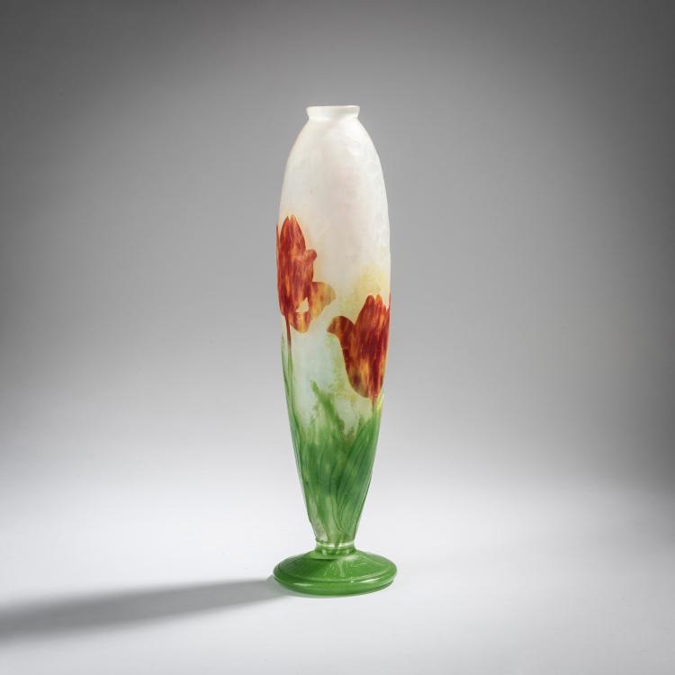 Hauptbild zu Objekt, Vase 'Tulipes', 1914-22, Daum Fr&egrave;res, Nancy, 153B 175