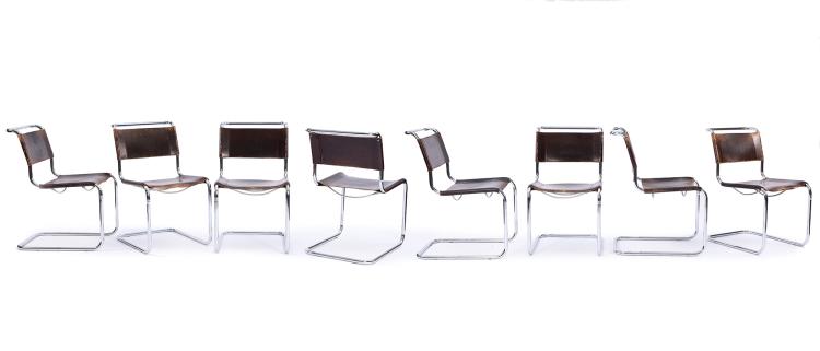 Hauptbild zu Objekt, Acht St&uuml;hle 'B 33', 1927/28, Marcel Breuer, Thonet, Frankenberg, 152B 374