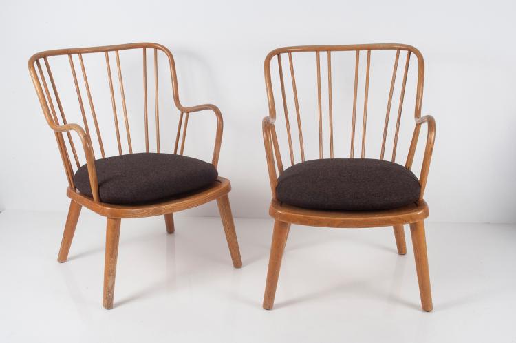Bild 1 zu Objekt, Set of two lounge chairs, 1940/50s, Fritz Hansen, Hansen, Fritz, Aller&oslash;d, 152B 406