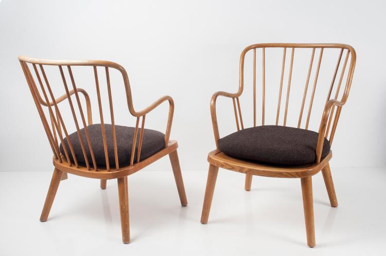 Bild 4 zu Objekt, Set of two lounge chairs, 1940/50s, Fritz Hansen, Hansen, Fritz, Aller&oslash;d, 152B 406
