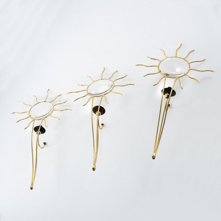 Bild 1 zu Objekt, Set of three 'Soleil' sconces, 1987, Andr&eacute; Dubreuil, Ceccotti Collezioni, Pisa, 152B 588