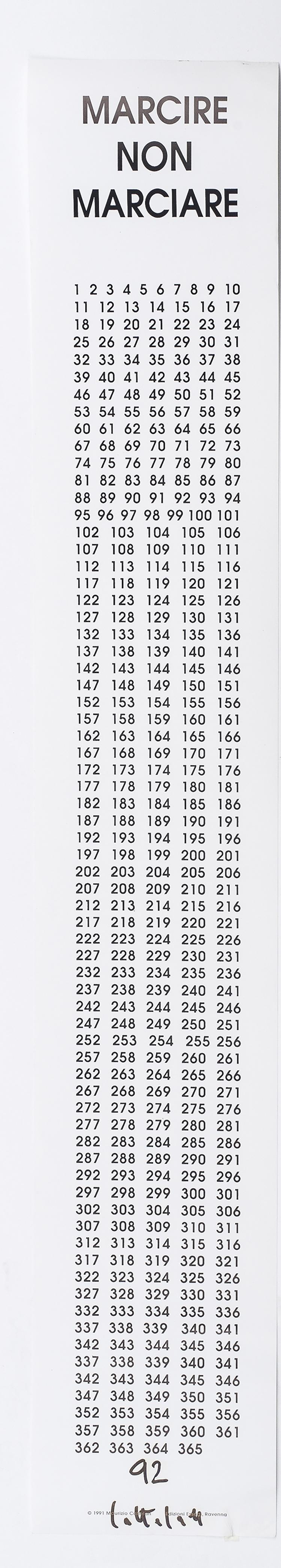 Hauptbild zu Objekt, 'Marcire non Marciare', 1991/92, Maurizio Cattelan, 154D 430