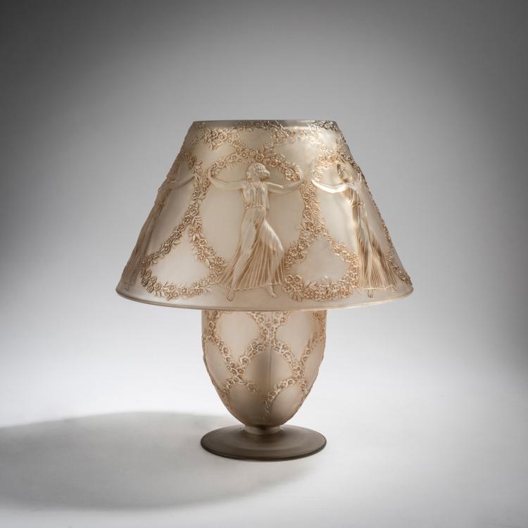 Hauptbild zu Objekt, Tischleuchte 'Six Danseuses', 1931, Ren&eacute; Lalique, Lalique, Ren&eacute;, Wingen-sur-Moder, 153A 42