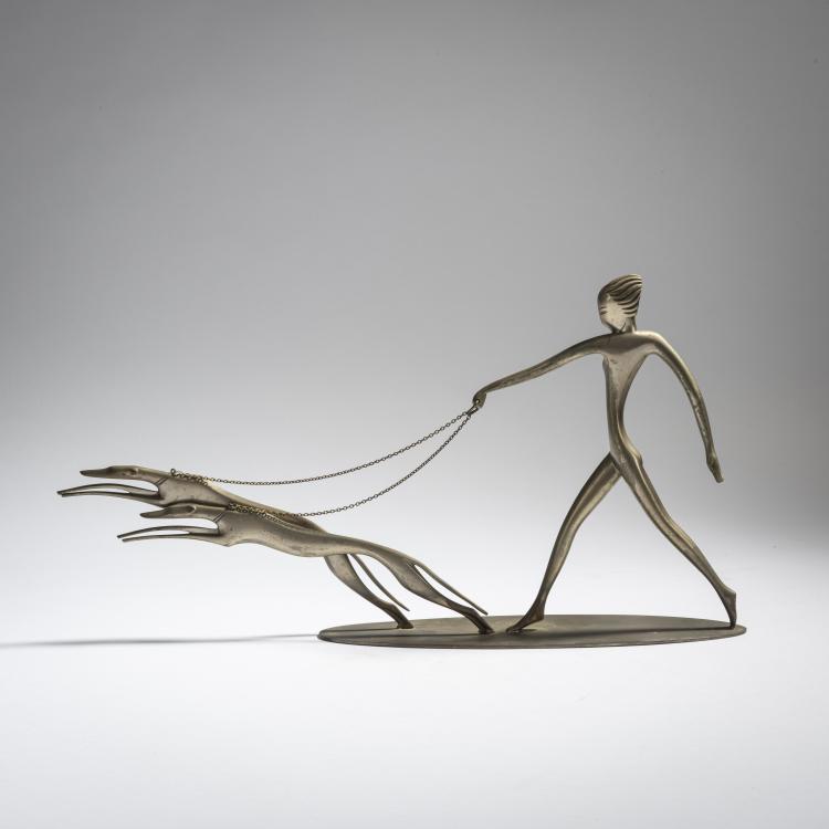 Bild 3 zu Objekt, Lady walking her dog, 1930s, Hagenauer, Wien, 153C 642