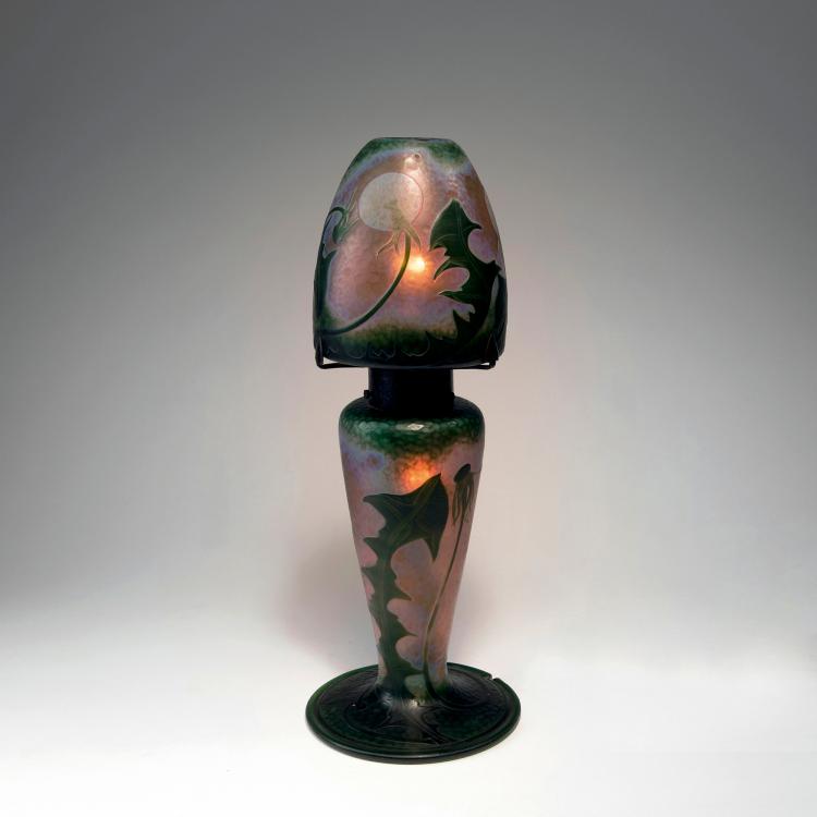 Hauptbild zu Objekt, Martel&eacute;-Tischlampe 'Pissenlits' - 'Chandelles', 1898-1903, Henri Berg&eacute;, Daum Fr&egrave;res, Nancy, 153B 100