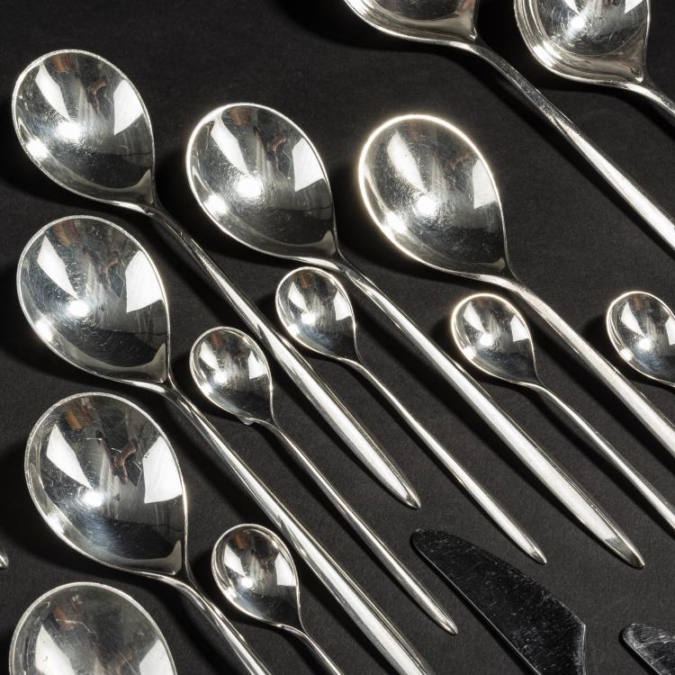 Bild 1 zu Objekt, 'Trinita' silver cutlery, 1960, Hj&ouml;rdis Haugaard, Cohr, Carl M., Kopenhagen, 154A 87