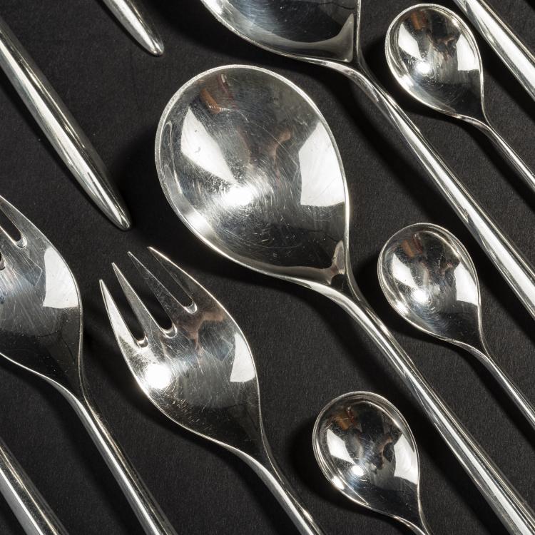 Bild 2 zu Objekt, 'Trinita' silver cutlery, 1960, Hj&ouml;rdis Haugaard, Cohr, Carl M., Kopenhagen, 154A 87