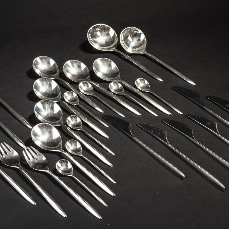 Bild 3 zu Objekt, 'Trinita' silver cutlery, 1960, Hj&ouml;rdis Haugaard, Cohr, Carl M., Kopenhagen, 154A 87