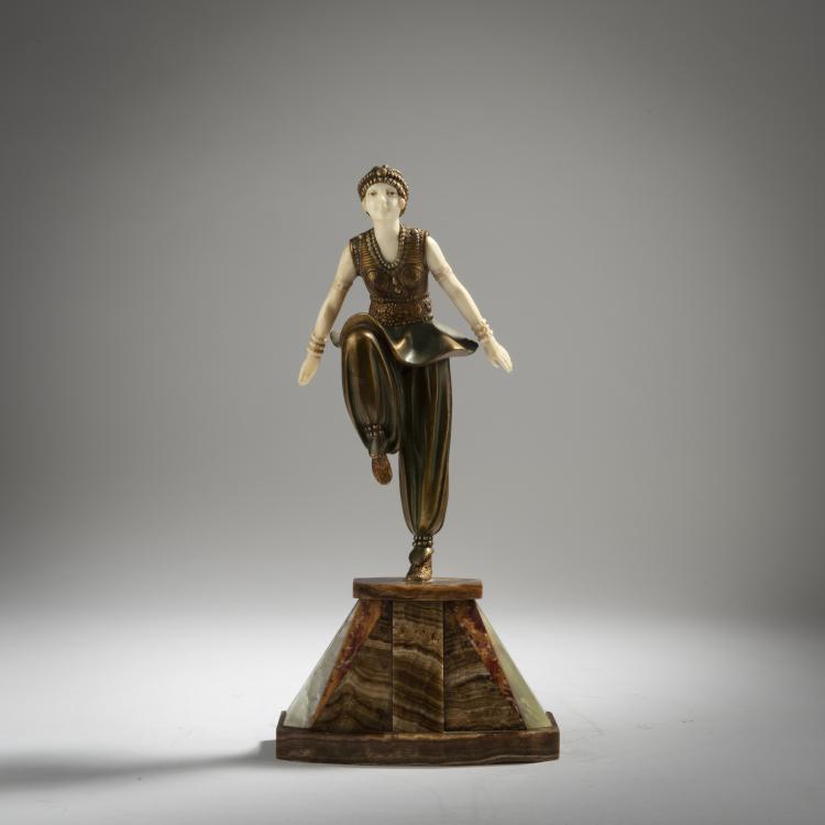 Bild 1 zu Objekt, 'Orientalische T&auml;nzerin', um 1925, Dem&egrave;tre H. Chiparus, 153C 420