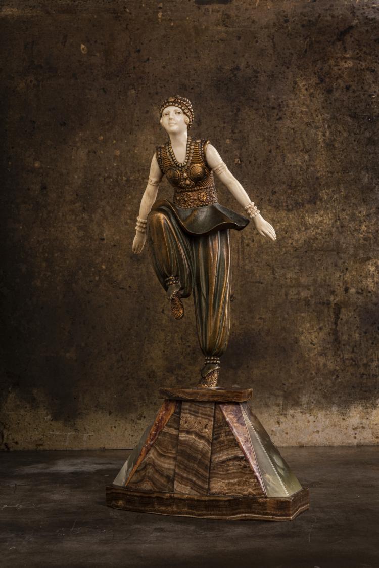 Bild 7 zu Objekt, 'Orientalische T&auml;nzerin', um 1925, Dem&egrave;tre H. Chiparus, 153C 420