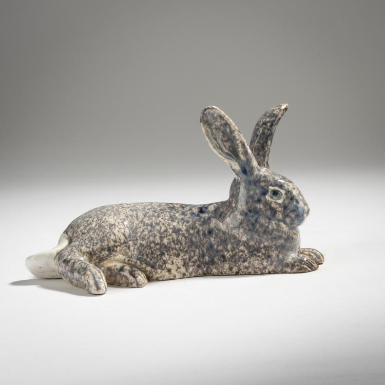 Bild 1 zu Objekt, Hare lying about, 1913/14, Eduard Klablena, Langenzersdorfer Keramik, 153C 529