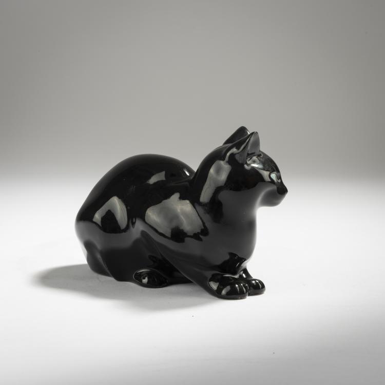 Bild 1 zu Objekt, 'Cat, lying about', 1913/14, Eduard Klablena, Langenzersdorfer Keramik, 153C 530