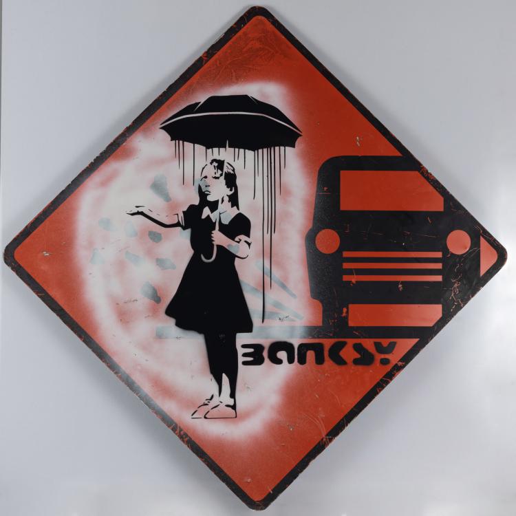 Hauptbild zu Objekt, after Nola (Girl with Umbrella), after 2006,  Banksy (after), 154D 420