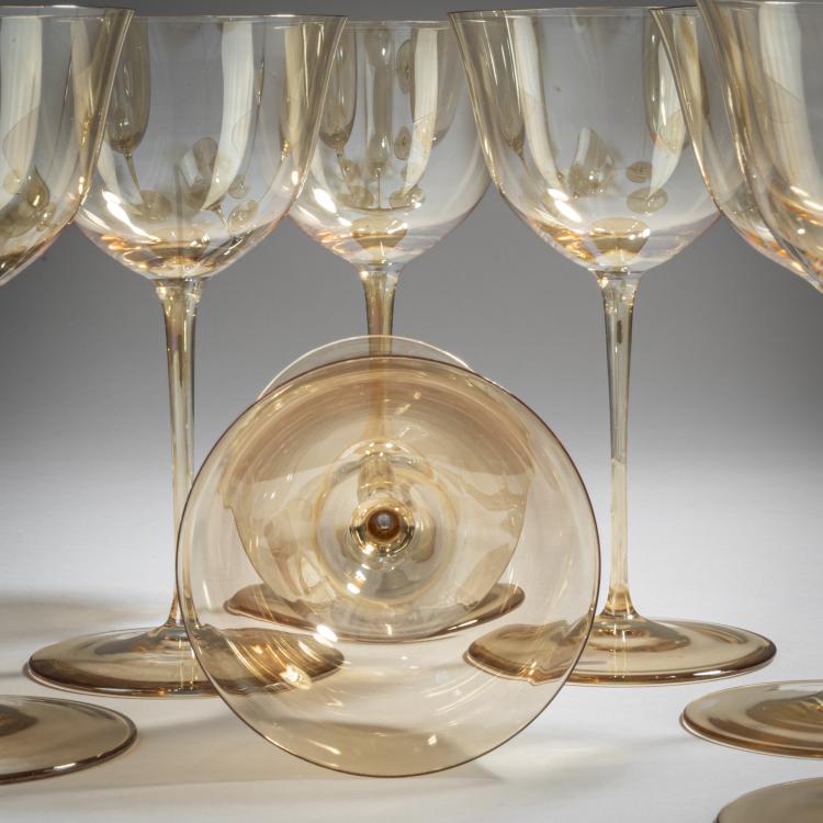 Bild 2 zu Objekt, Sieben Weingl&auml;ser 'The Patrician', 1920, Josef Hoffmann, Lobmeyr, J. & L., Wien, 153B 348