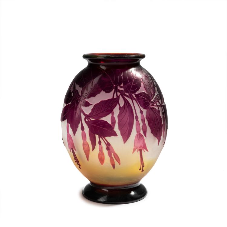 Hauptbild zu Objekt, Vase 'Fuchsias', 1920er Jahre, Gall&eacute;, Etablissements, Nancy, 153B 246