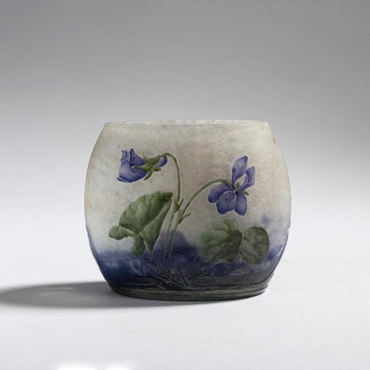 Hauptbild zu Objekt, Vase 'Violettes', um 1910, Daum Fr&egrave;res, Nancy, 153B 150