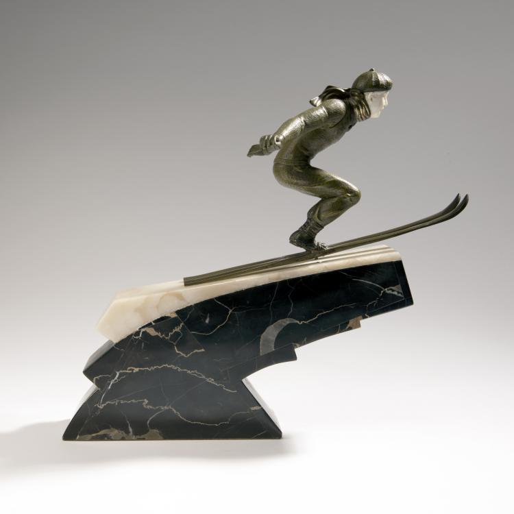 Bild 2 zu Objekt, 'Skier', c. 1925, Jean Jacquemin, 153C 437