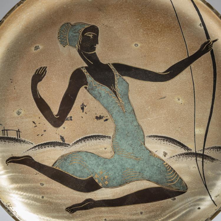 Bild 1 zu Objekt, Decorative 'Ikora' plate 'Diana', c. 1925, WMF, Geislingen, 153C 670