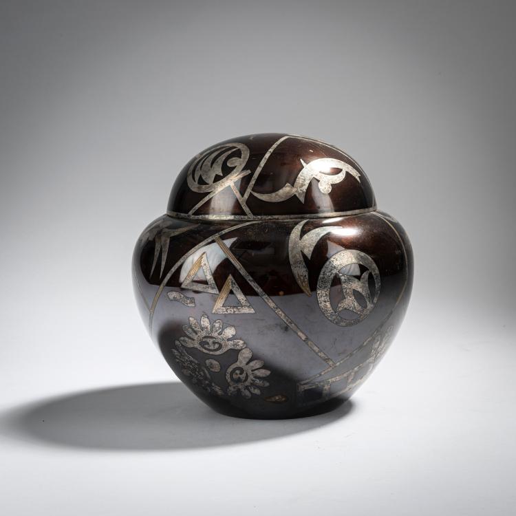 Hauptbild zu Objekt, 'Ikora' covered vase, 1929, Paul Haustein, WMF, Geislingen, 153C 674