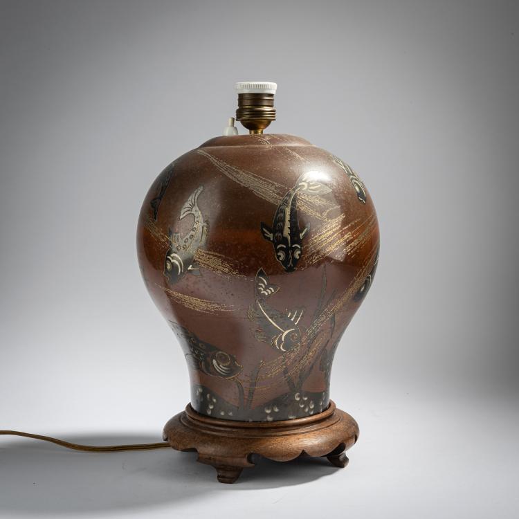 Hauptbild zu Objekt, Tall 'Ikora' table light, c. 1935, WMF, Geislingen, 153C 682