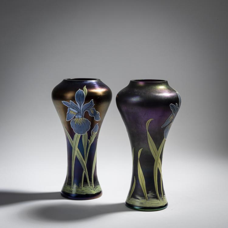 Bild 1 zu Objekt, Paar Vasen, um 1899, Karl Schmoll von Eisenwerth (zugeschrieben), Poschinger, Ferdinand, Buchenau, 153B 404