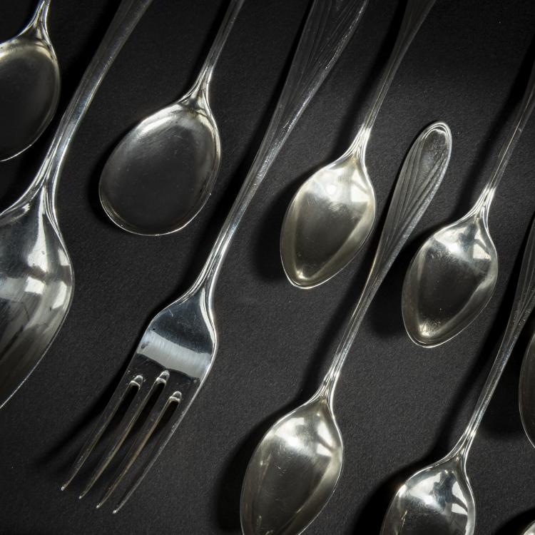 Bild 2 zu Objekt, 29 Besteckteile '3001', 1901/02, Hans Christiansen, Bruckmann & S&ouml;hne, Heilbronn, 153C 692