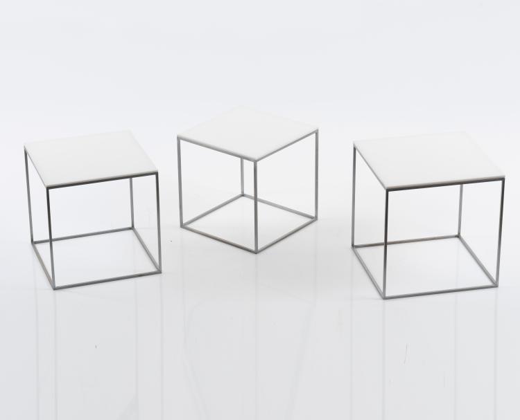 Hauptbild zu Objekt, Drei Satztische 'PK-71', 1957, Poul Kjaerholm, Kold Christensen, Kopenhagen, 154A 84