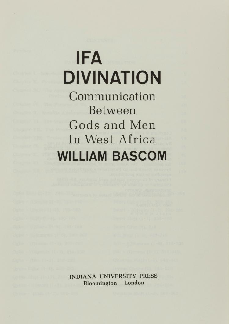 Bild 1 zu Objekt, Ifa Divination. Communication between Gods and Men in West Africa, 1969, 154D 671