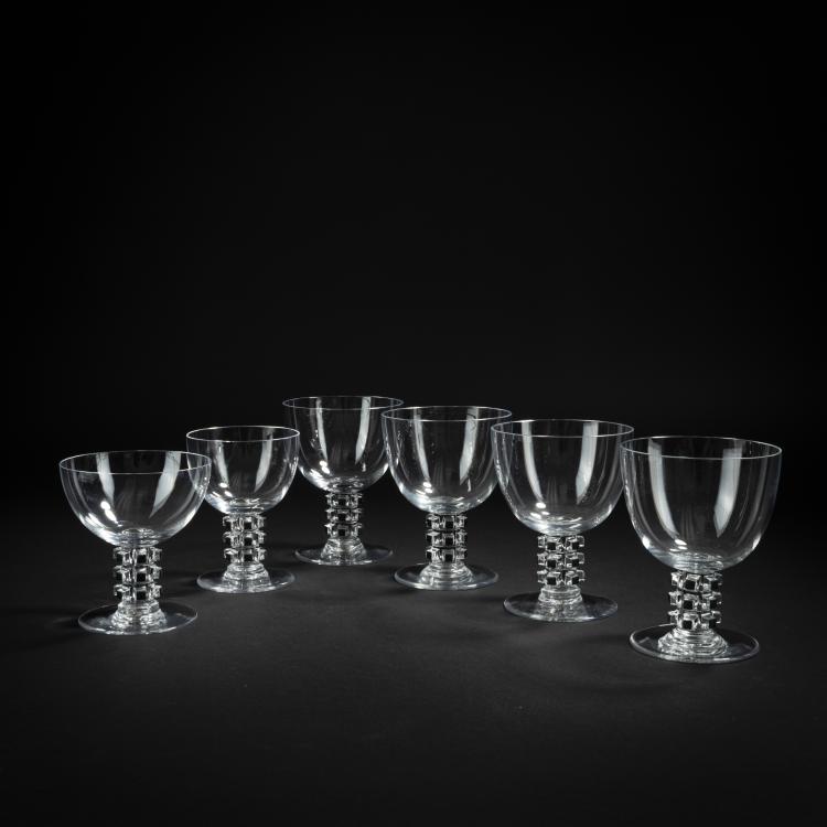 Bild 1 zu Objekt, Sechs Gl&auml;ser aus dem Service 'Unawihr', 1926, Ren&eacute; Lalique, Lalique, Ren&eacute;, Wingen-sur-Moder, 153A 26