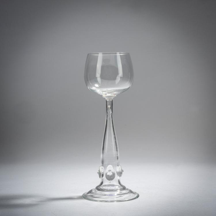 Hauptbild zu Objekt, Wine glass, c. 1904, Joseph Maria Olbrich, Rheinische Glash&uuml;tten, K&ouml;ln-Ehrenfeld, 153B 406