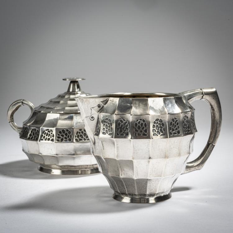 Bild 2 zu Objekt, Sugar bowl and creamer, c. 1907, Franz B&ouml;res, Bruckmann & S&ouml;hne, Heilbronn, 153C 691