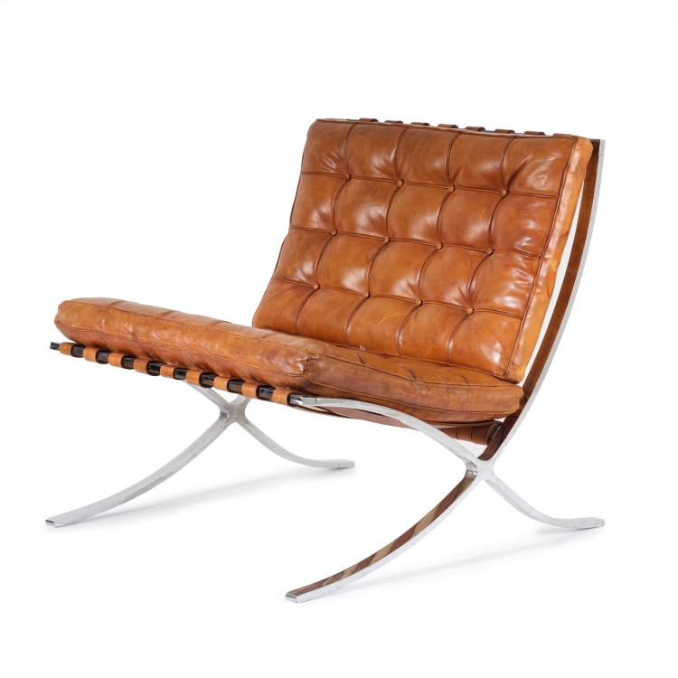 Hauptbild zu Objekt, 'Barcelona' armchair, 1929, Ludwig Mies van der Rohe, Stiegler, Waldemar, Marbach; Knoll International, Deutschland., 154A 42